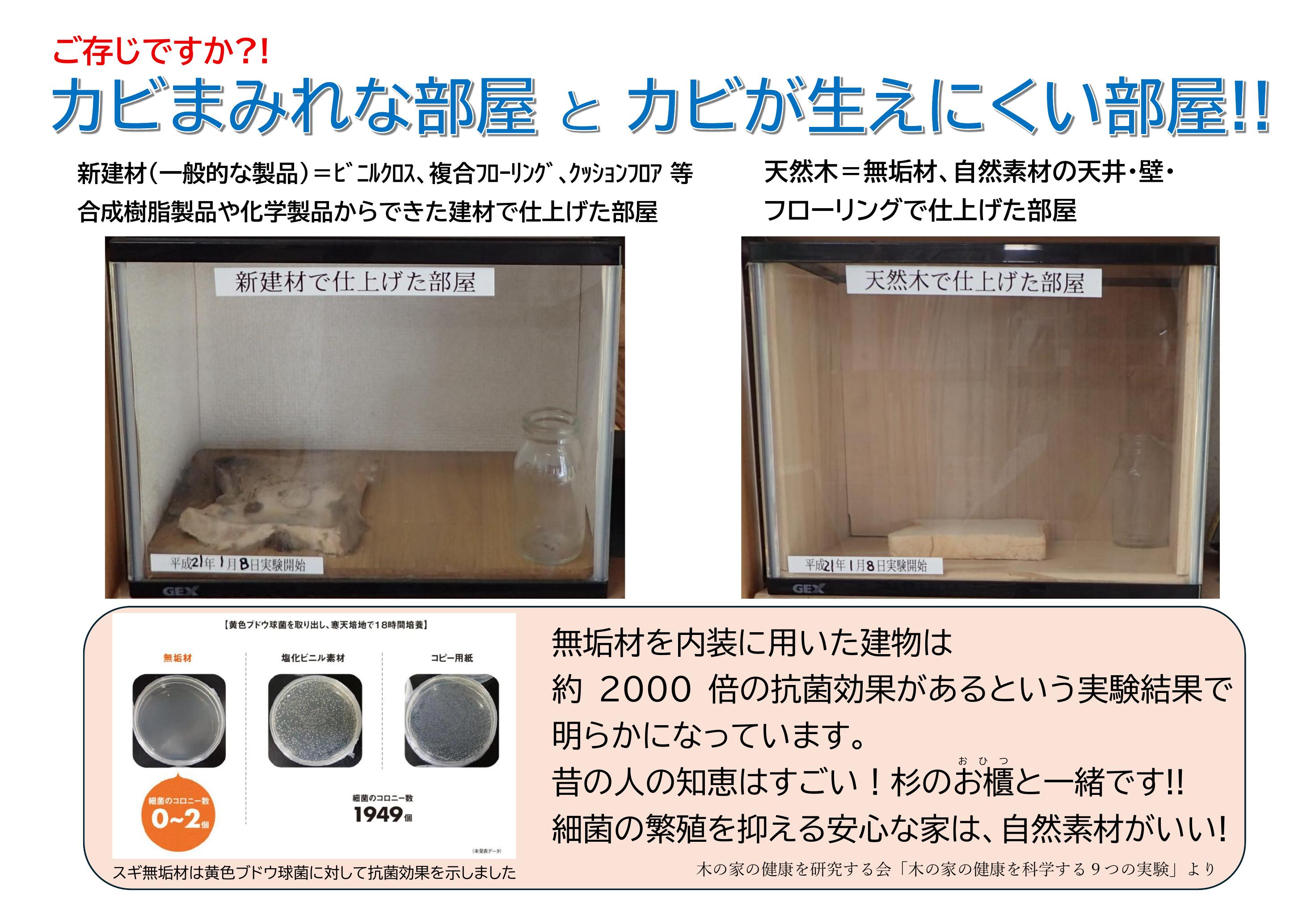 自然素材カビ抗菌